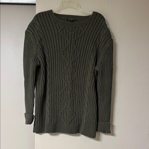 Banana Republic Olive Cable Knit Sweater